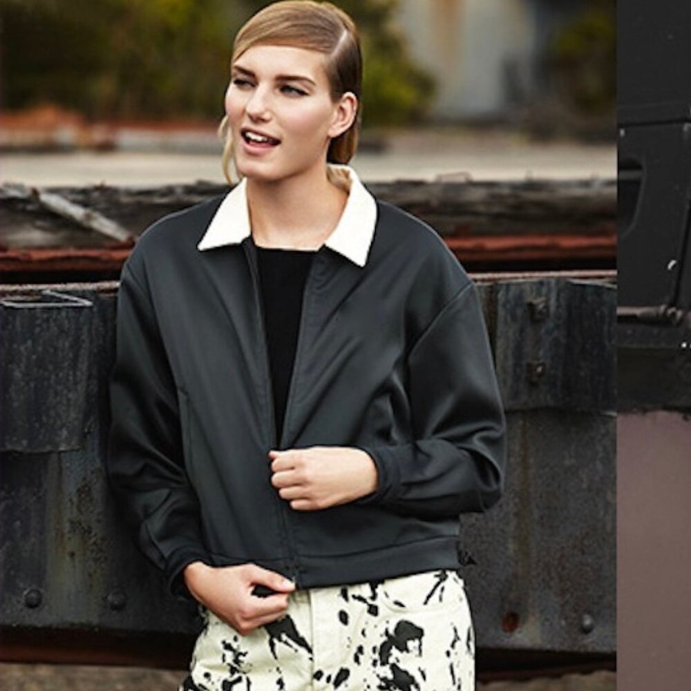 Rag & Bone Green Gables Dean Satin Track Jacket